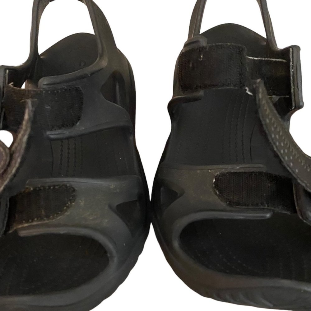 Croc Shoes Men Size 11 Black Swiftwater River Sandal Comfort Outdoors Traction - Picture 11 of 15